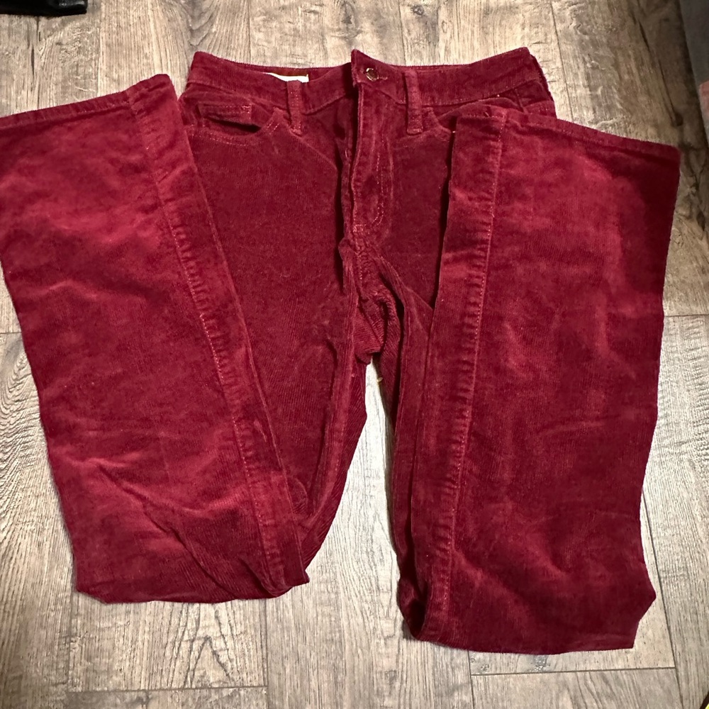 Flare corduroy pants